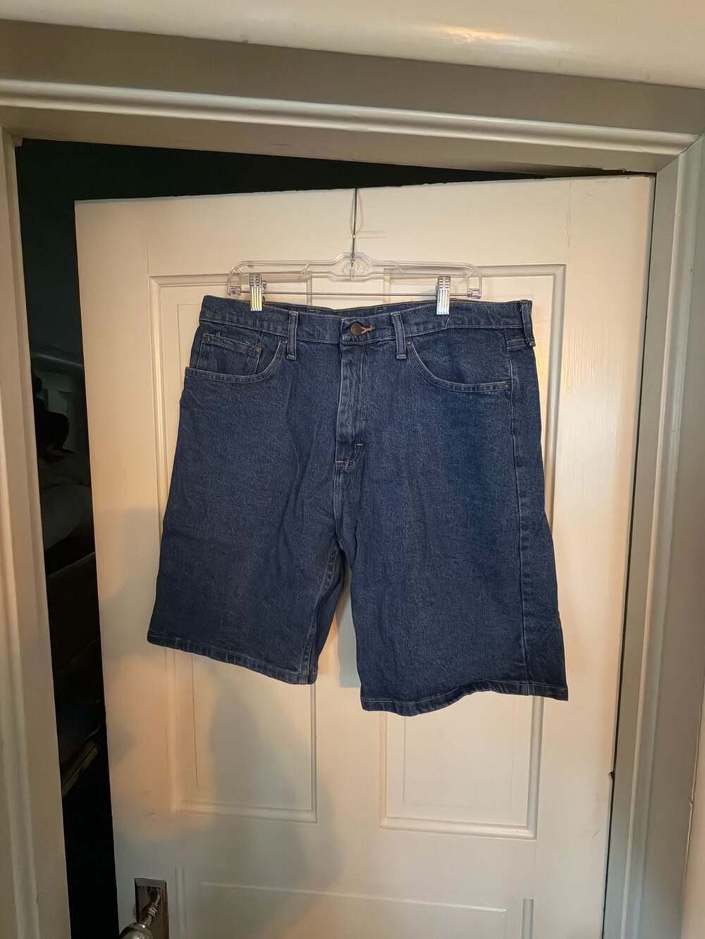 Wrangler Relaxed Fit Jean Shorts Size 34 Blue Denim